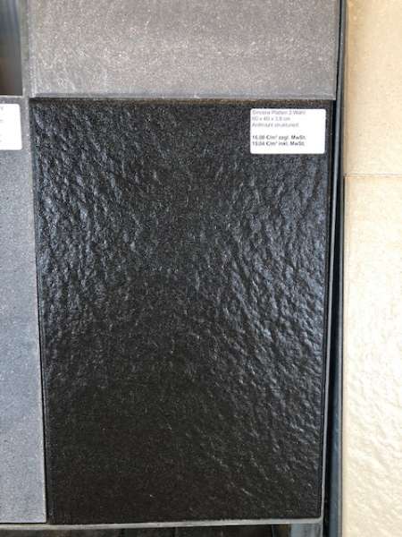 Sincera Terrassenplatten 60x40x3,8 cm anthrazit strukturiert (2.Wahl)