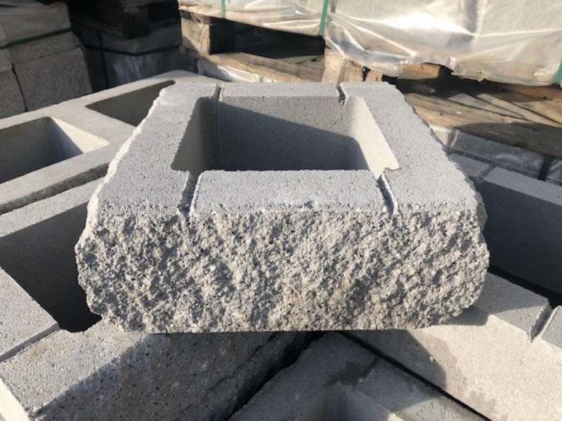 Vermont Grande Bruchsteinmauer Polargrau Halbelemente (Restposten)