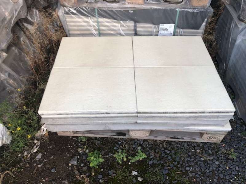 Farini Terrassenplatten 60x40x3,8 cm beige meliert strukturiert (2.Wahl)