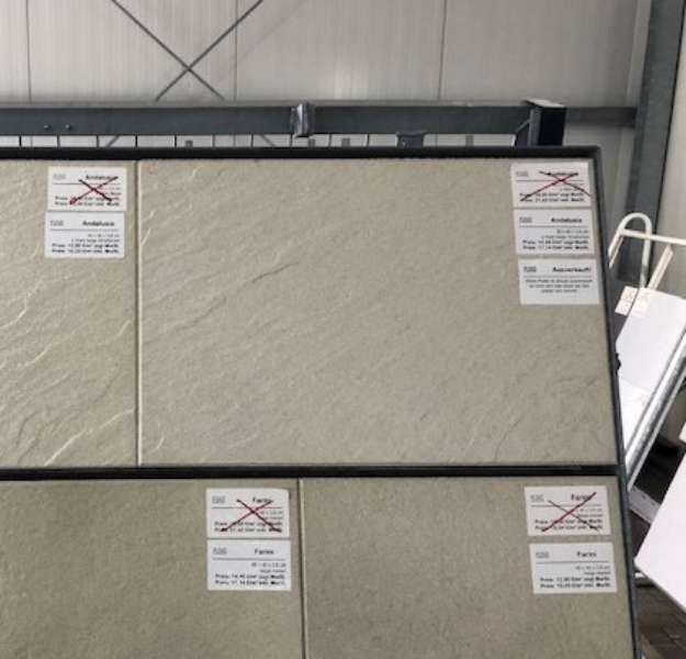 Andalusia Terrassenplatten 60x40x3,8 cm beige strukturiert (2.Wahl)