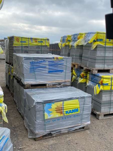 Vios Palisaden feingestrahlt grau 18,75x12x120 cm (2.Wahl)