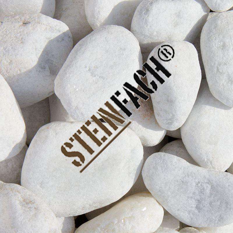 Marmor White Kies 25×40 mm ( 20 KG Sack )