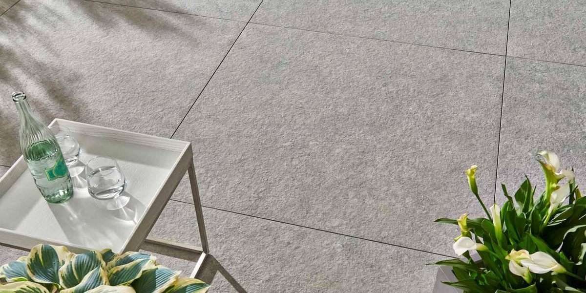 Mysteo 120x120x2 cm  Steingrau strukturiert (2.Wahl)