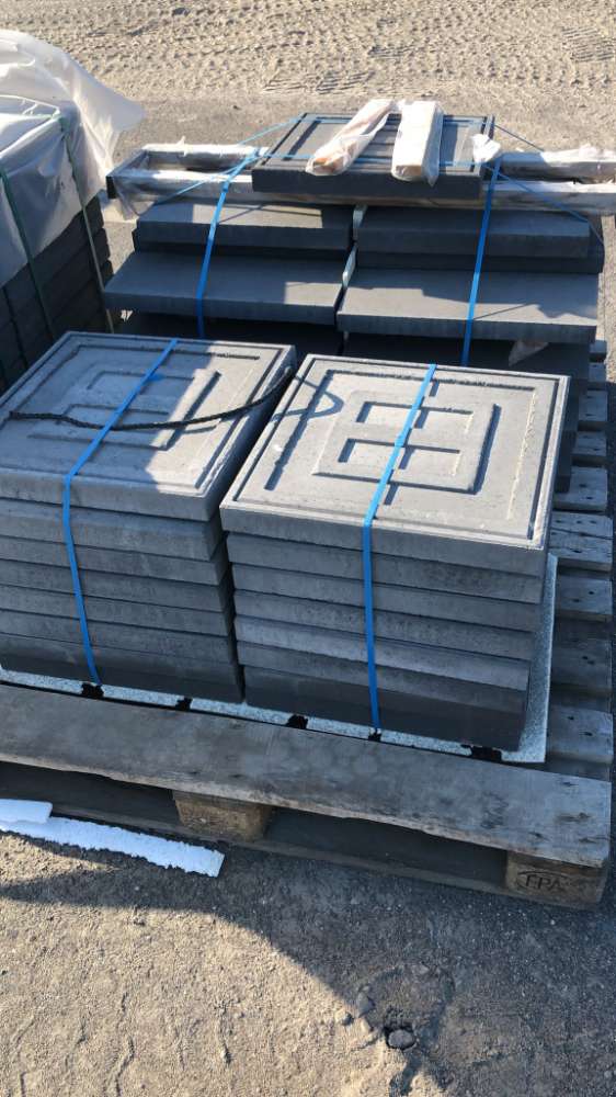 (JASTO) Pfeilerabdeckplatte Flach anthrazit 45x45x5 cm (2.Wahl)