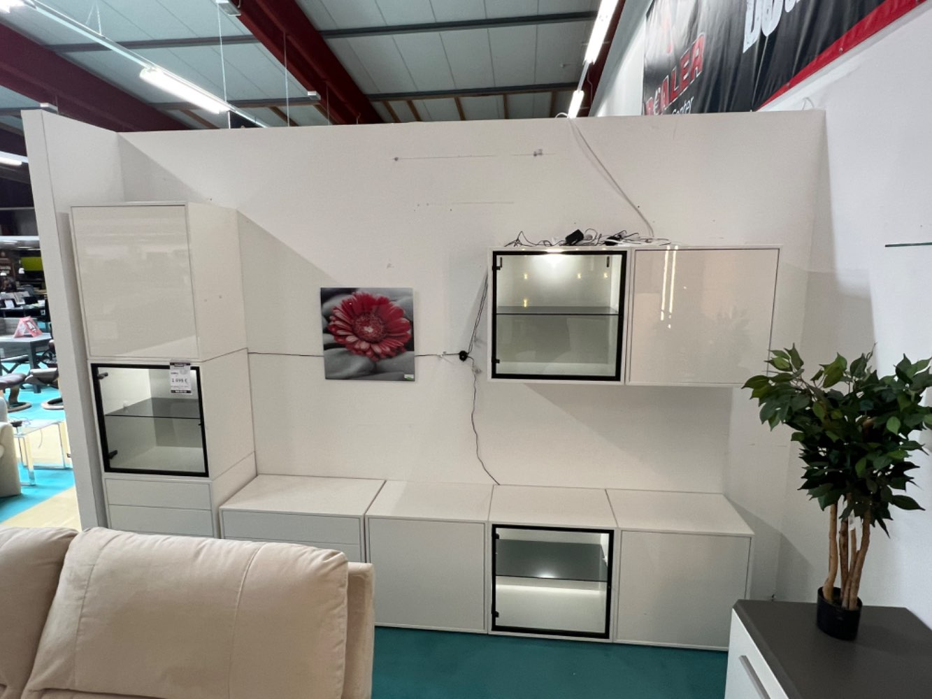 WSV Wohnwand Hochglanz / Würfelsystem / Anbauwand statt 2999€