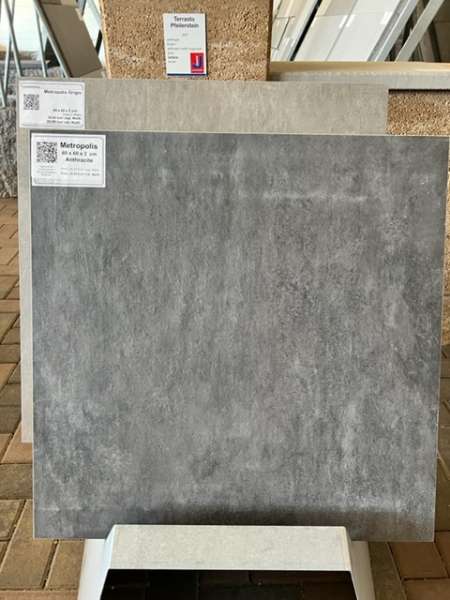Metropolis Antracite 60x60x2 cm Keramische Fliese
