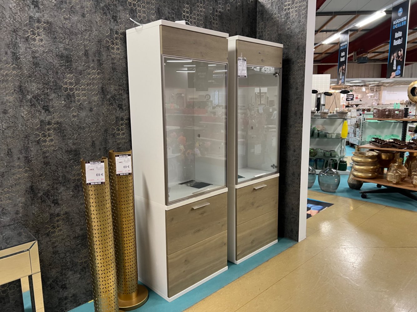 (MG) Vitrinenkombination hellbraun / Vitrine statt 2199,-€