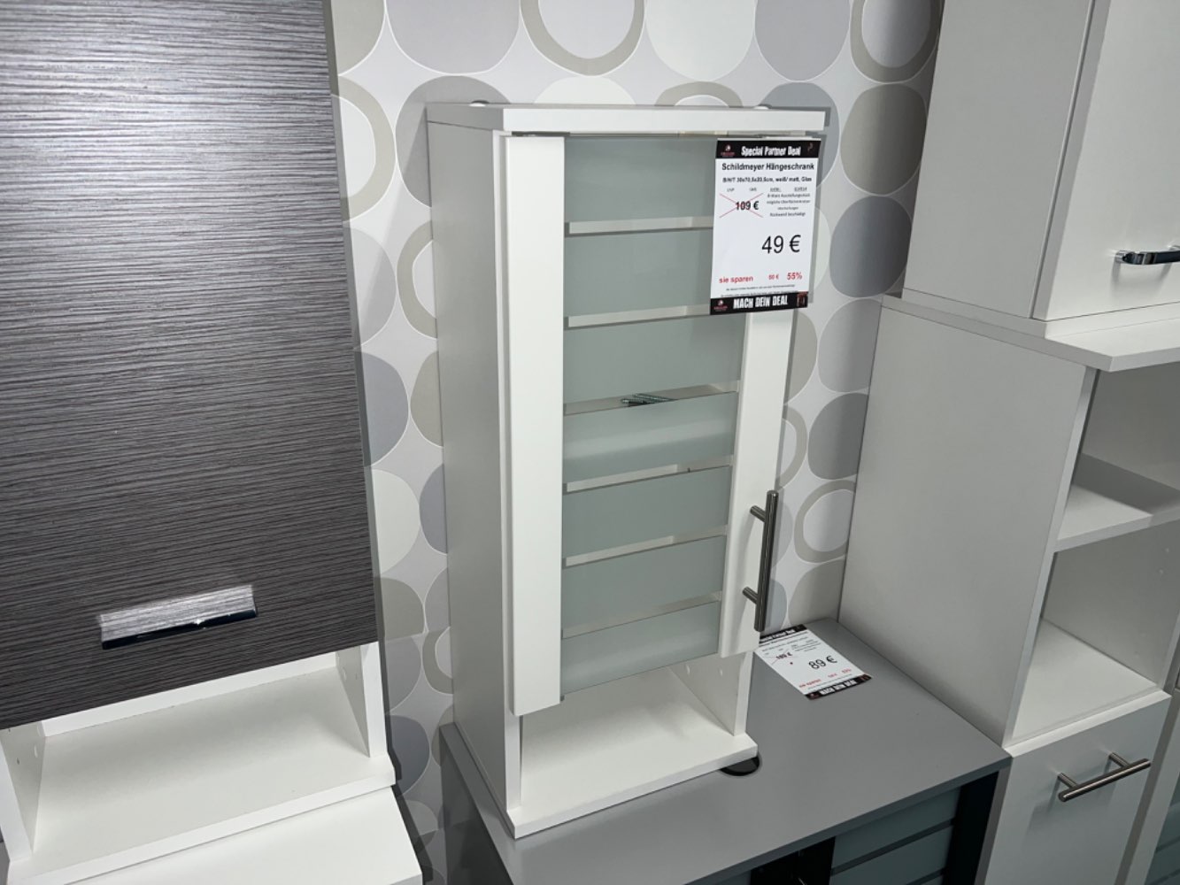 Schildmeyer / Hängeschrank Glas / Badschrank / Badmöbel statt 109,-€