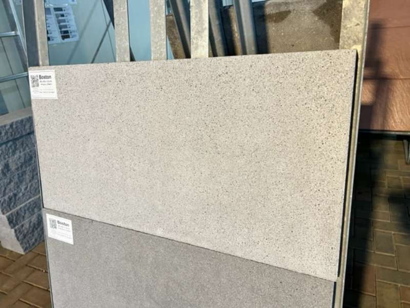 Boston Platten 80x40x3,8 cm hellgrau feingestrahlt ( 2.Wahl )