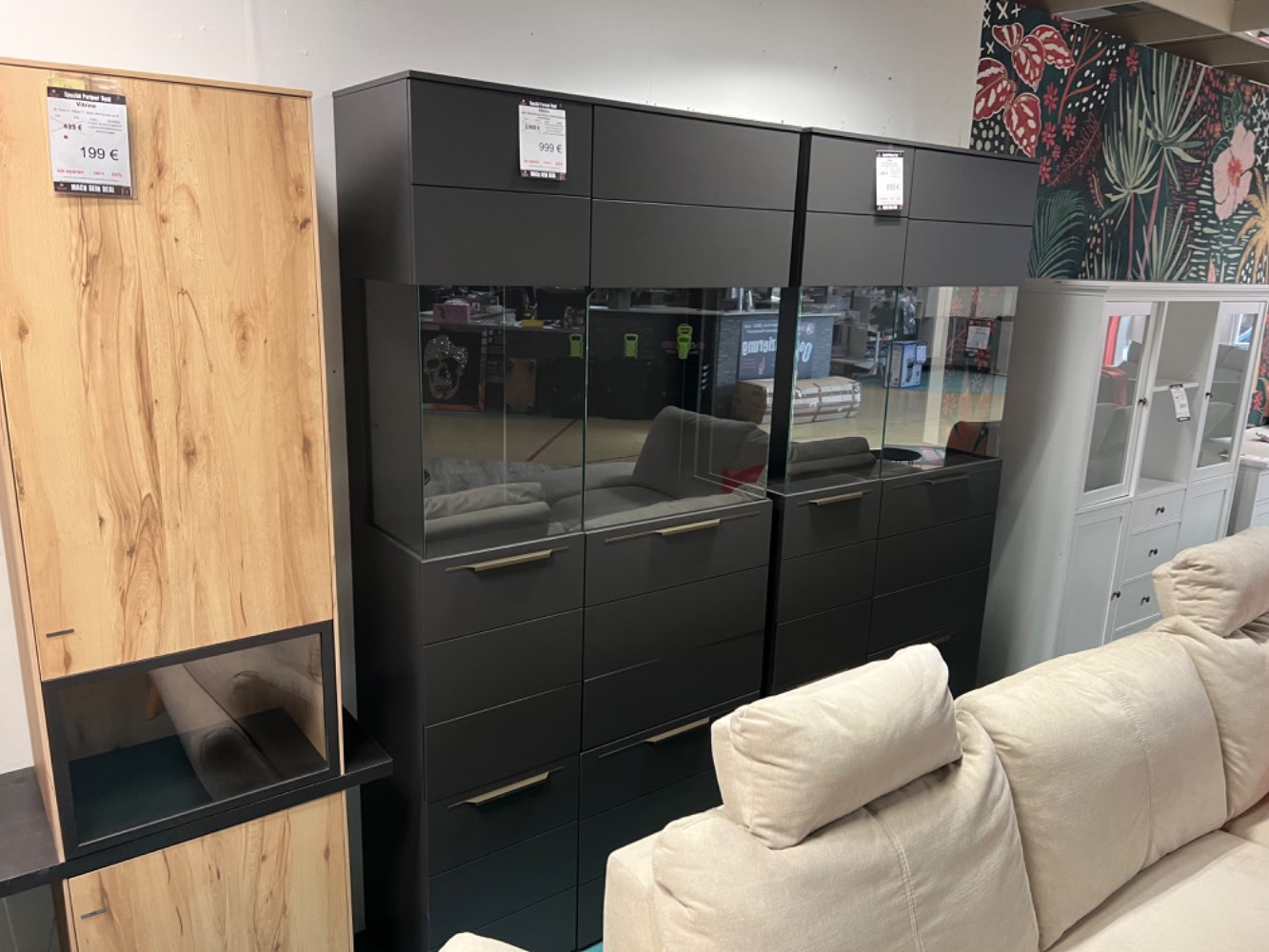 WSV Vitrine Anthrazit / Schrank / Bücherregal statt 2659,-€