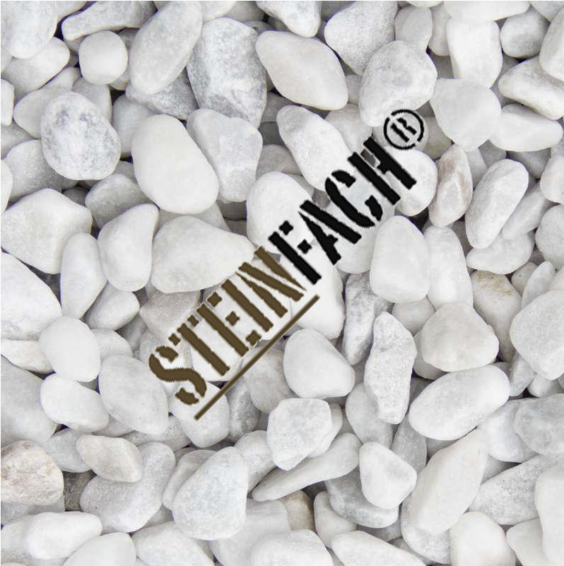 Marmor White Kies 16×25  ( 20 KG Sack )