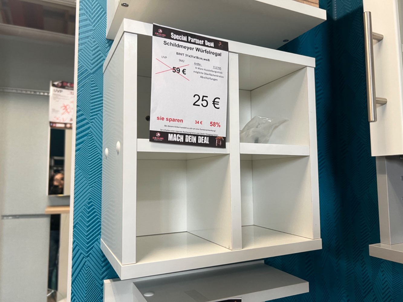 Schildmeyer Würfelregal weiß / Badregal / Regal statt 59,-€