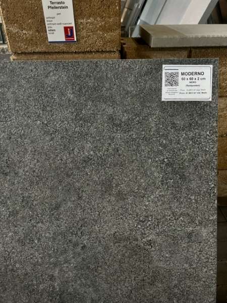 Keramik Moderno Nero 60x60x2 cm anthrazit (Restposten)