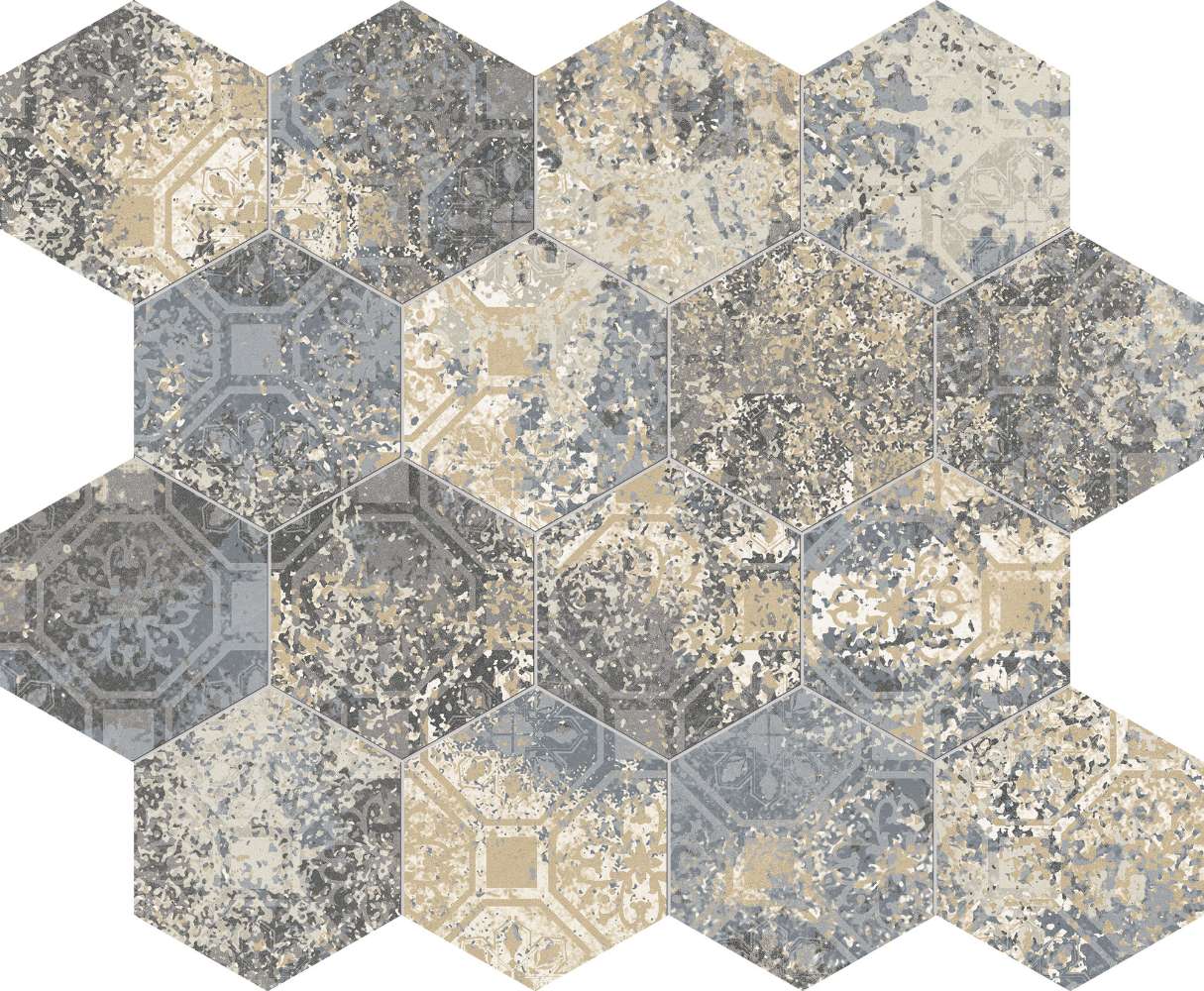 Aventuro Hexagon Mosaik Pasco multicolor