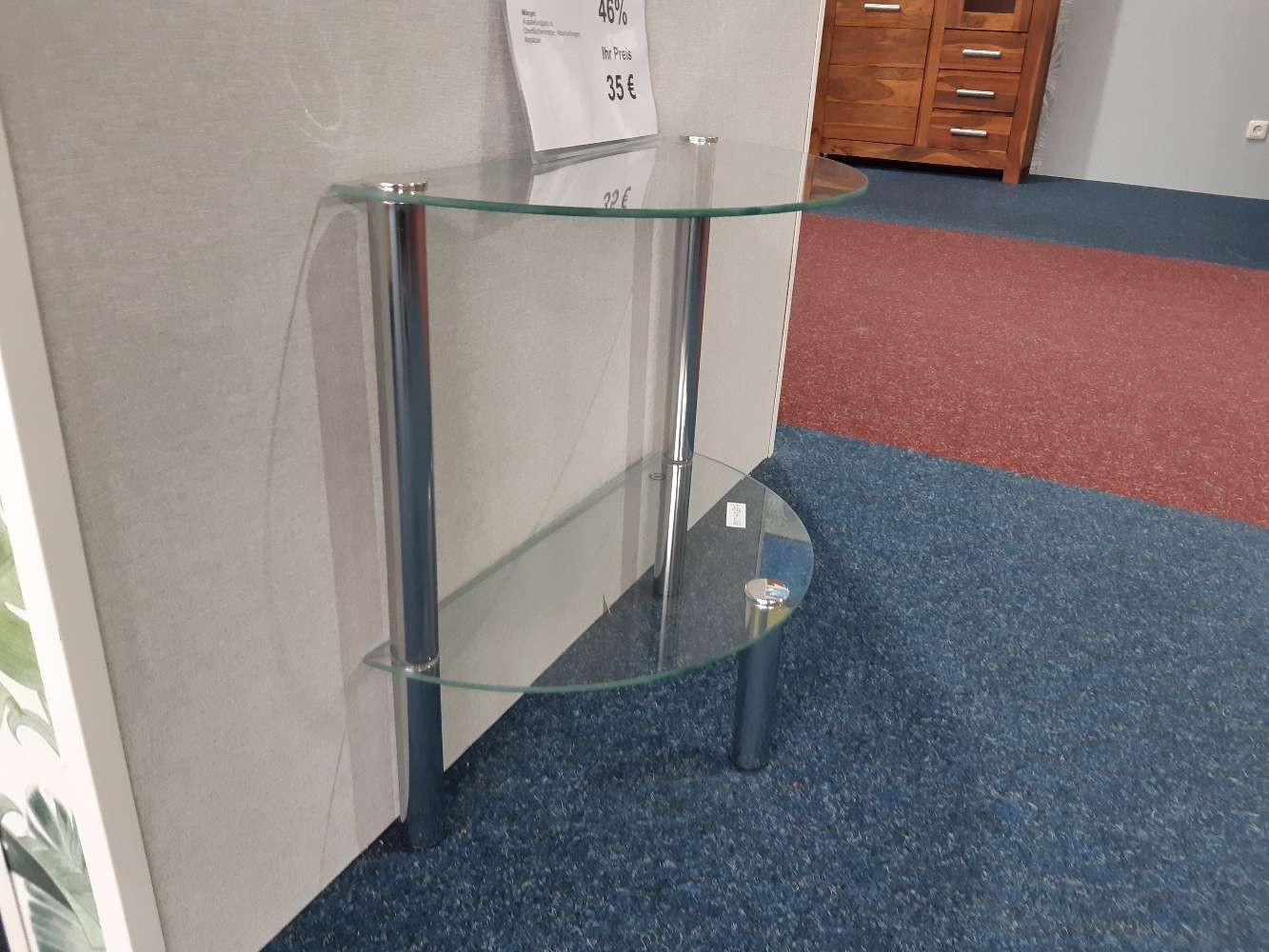 Beistelltisch aus Glass, statt 65,-€