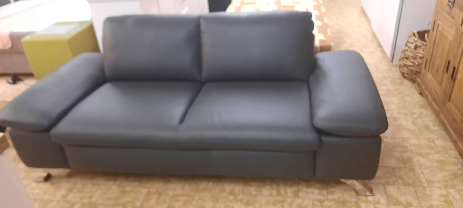 Sofa 3-sitzig Leder schwarz statt 1219€