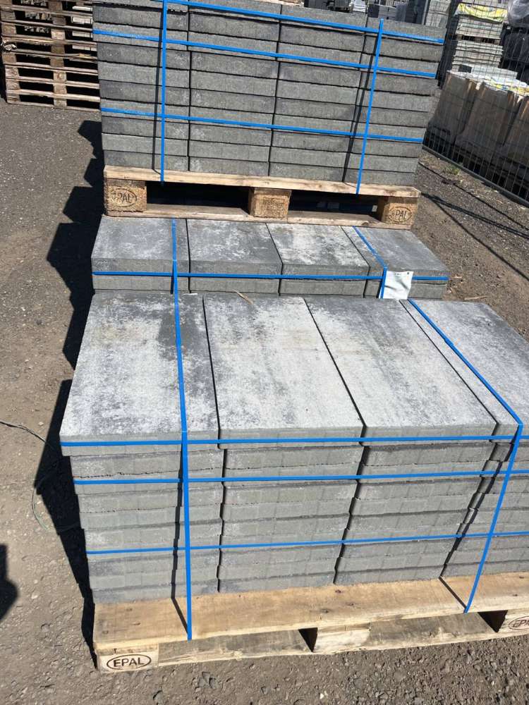 Trendline Platten 60x30x5 cm anthrazit weiß nuanciert (2.Wahl)