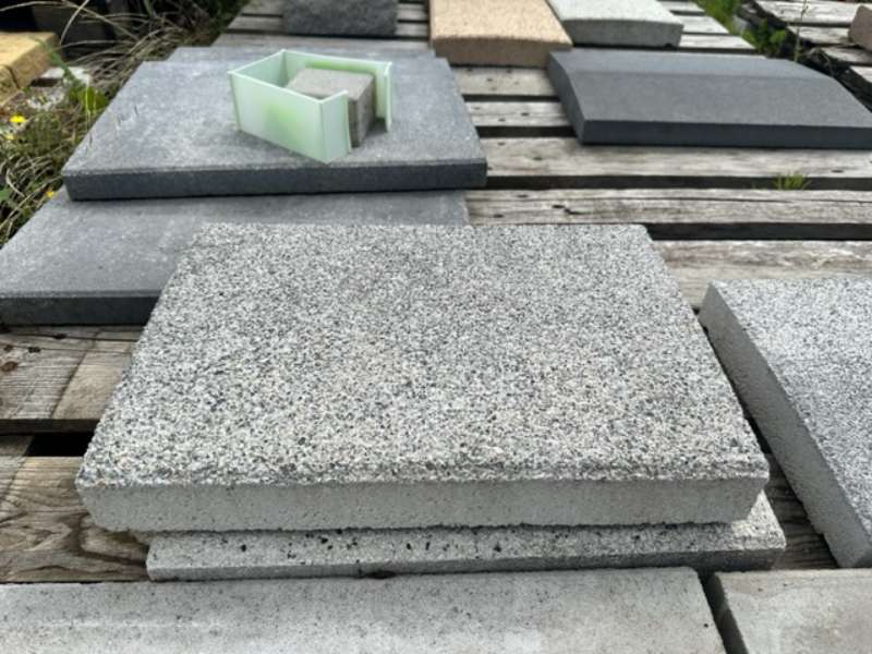 Gomera Abdeckplatte 40x28x5 cm grau weiß gewachen (2.Wahl)