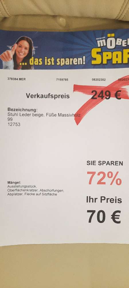 Stuhl Leder Echt,statt 249€ Planungswelten