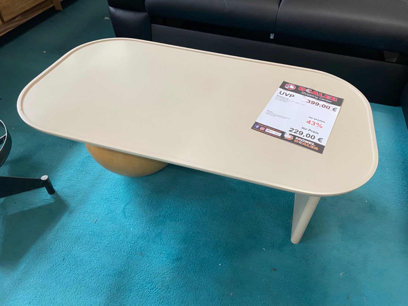 (G) WSV Couchtisch / Tisch / Oval Eschefarben statt 399€