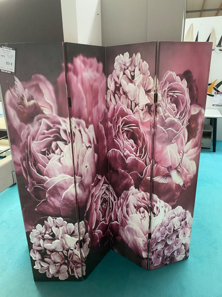 Paravent / Sichtschutz Blume statt 149€