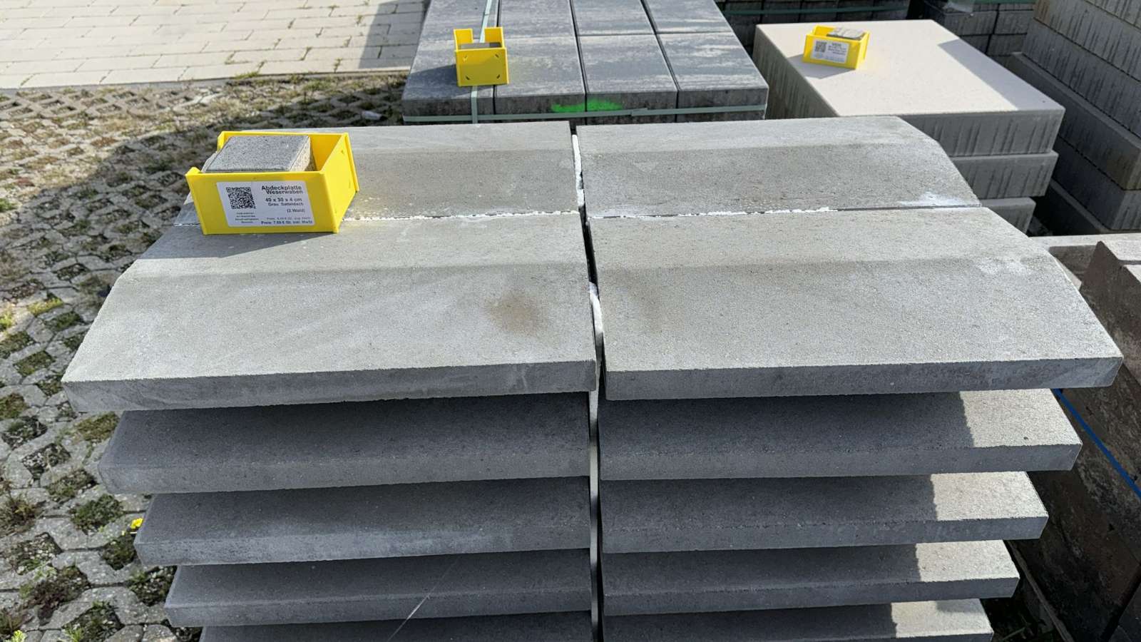 (Weserwaben) Abdeckplatte Sattel 49x30x4 cm dunkelgrau (2.Wahl)