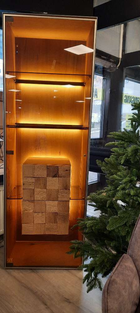 Vitrine Glas Kerneiche massiv 67x45xH195 cm ,statt 2269€