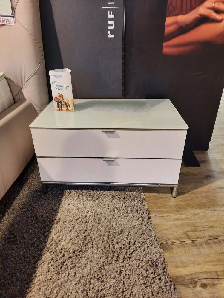 Nachtkonsole Kristallweiß Hochglanz