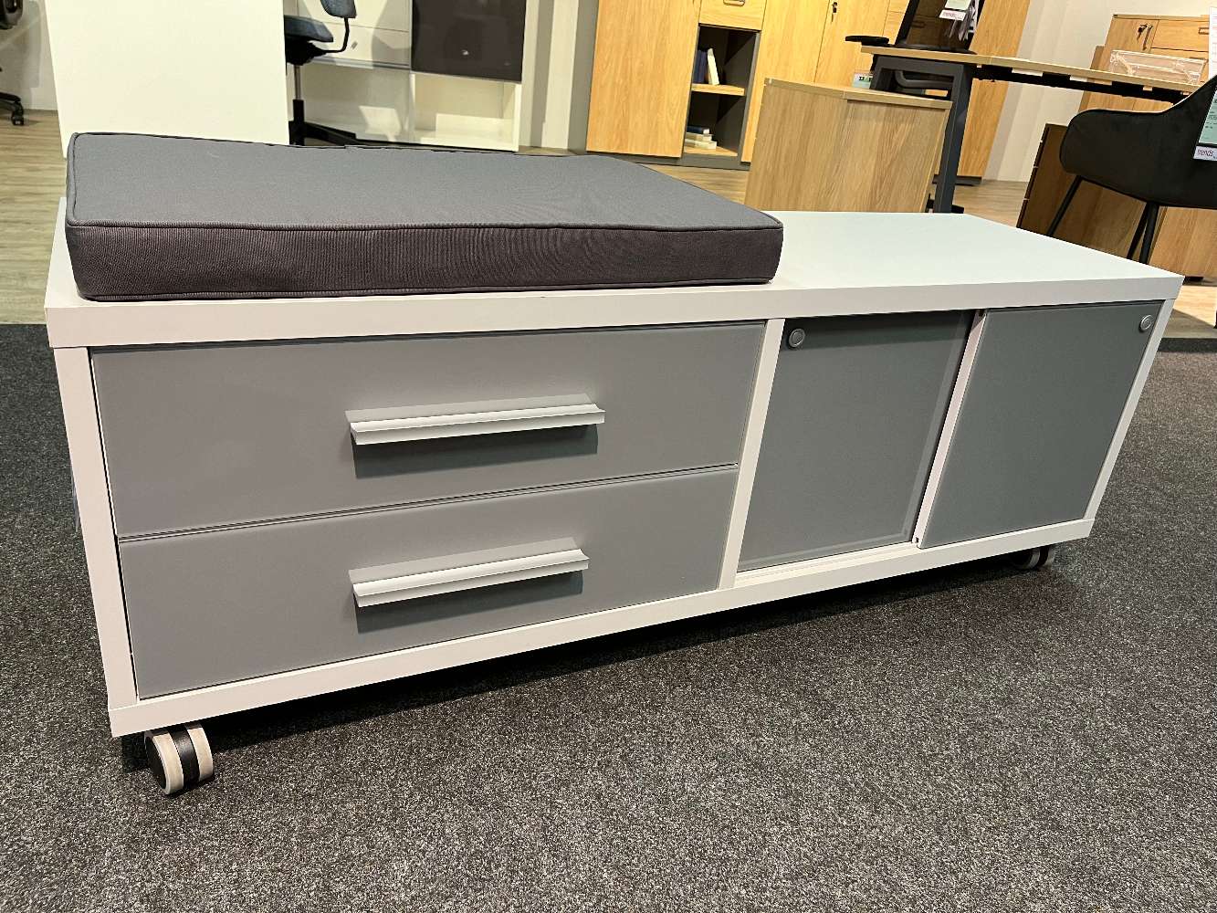 Rollcontainer weiß/grau