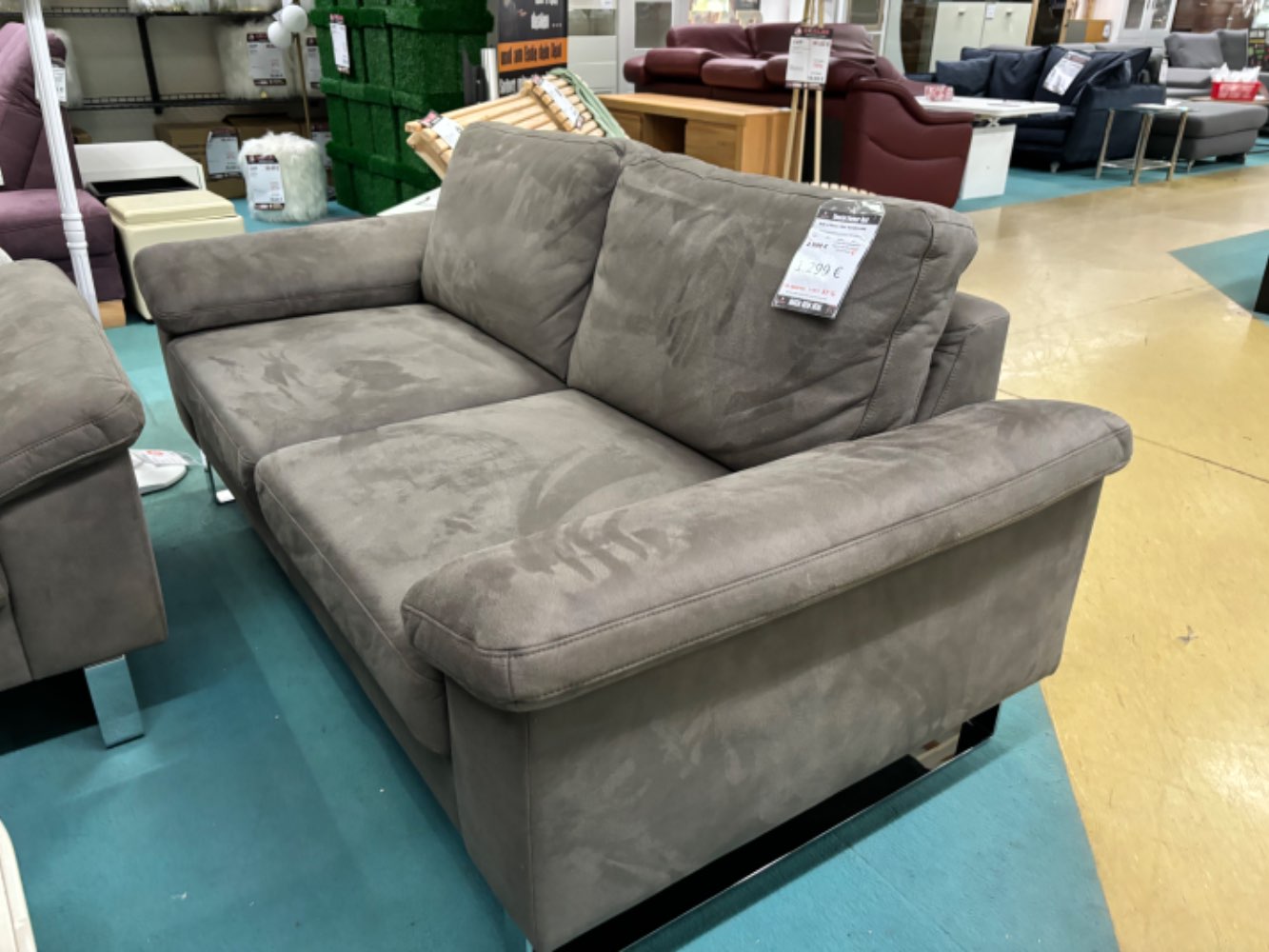 2-Sitzer Sofa Couch Sitzelement Mikrofaser braun statt 2999€