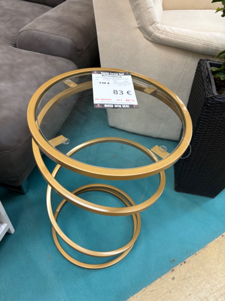 Beistelltisch / Tisch Gold Rund statt 139€