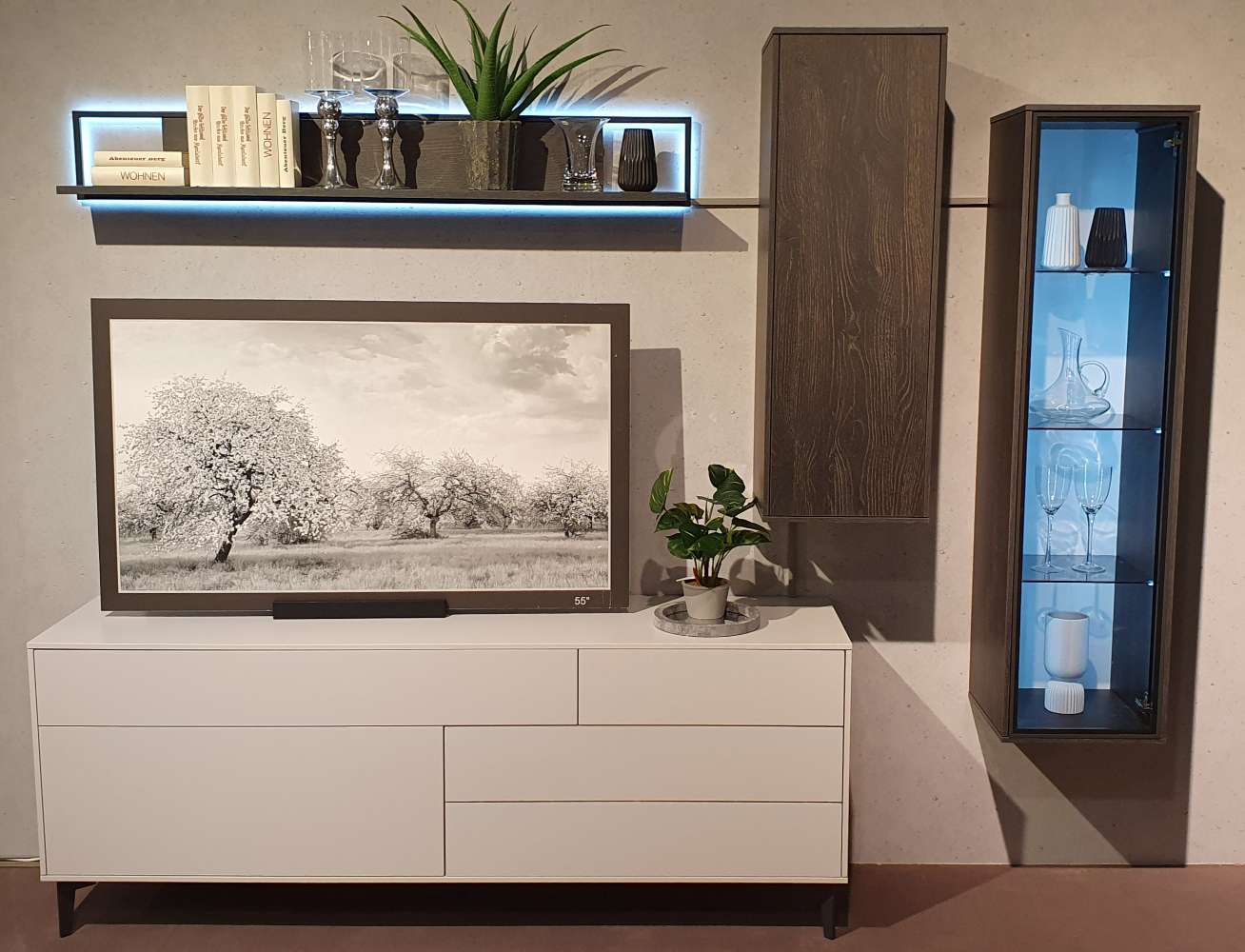 ⭐INTERLIVING Wohnprogramm IL 2107⭐Vitrine, Lowboard, Wandboard