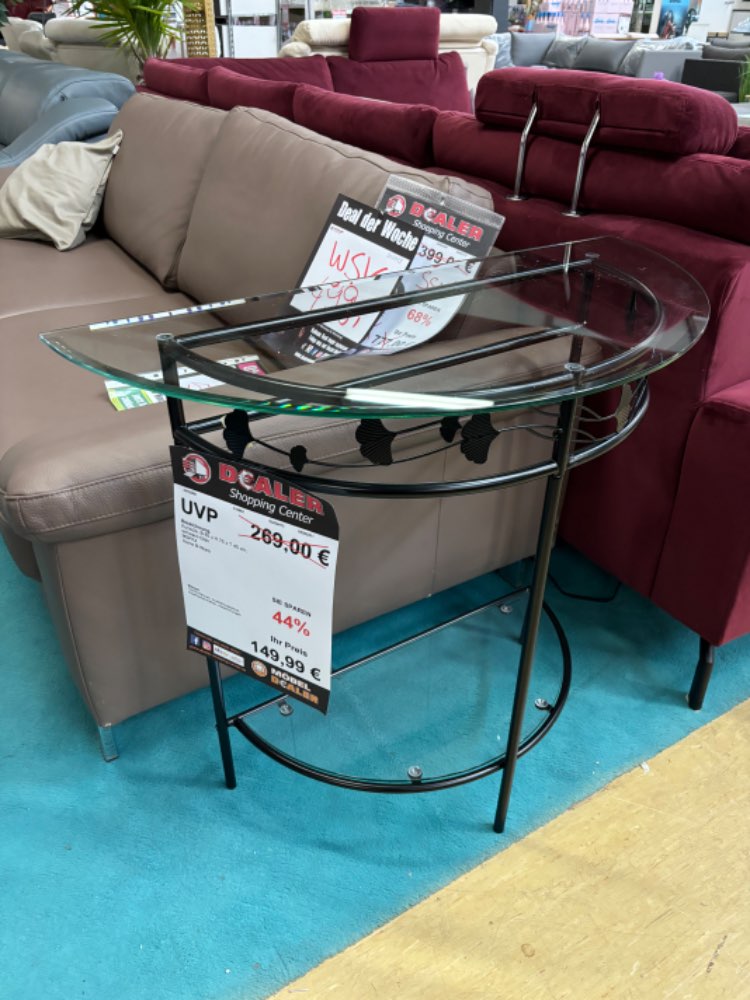 Konsole / Beistelltisch / Ablage Glas statt 269€