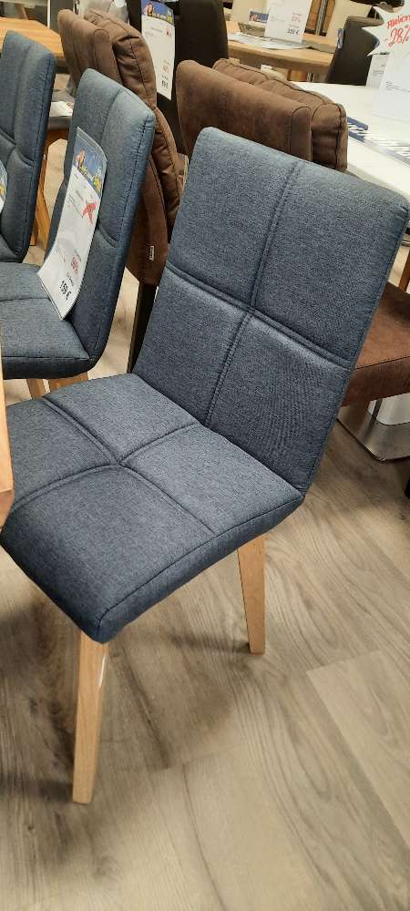 Polsterstuhl Stoff Jeansblau,Holzgestell ,statt 319€