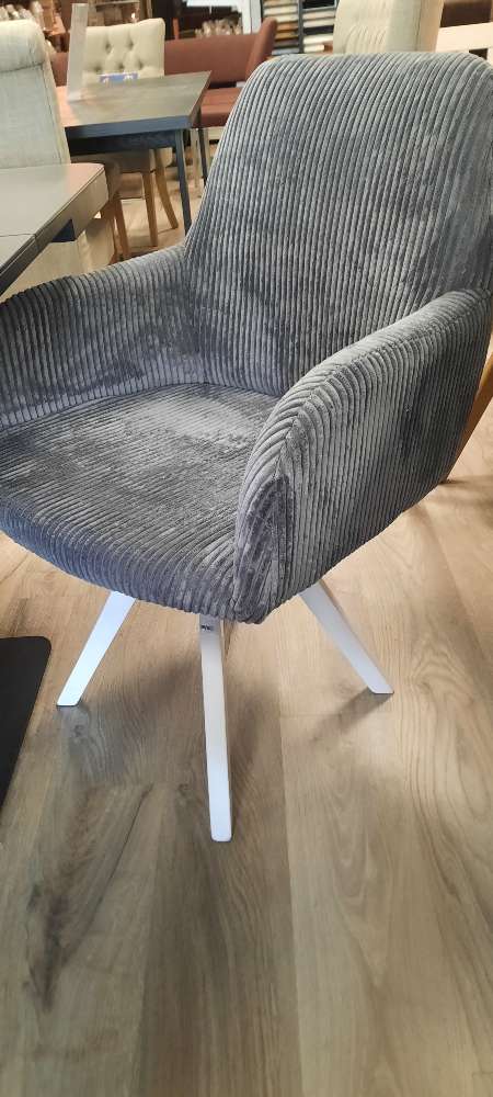 Armlehnstuhl drehbar,Cordstoff grau,statt 239€