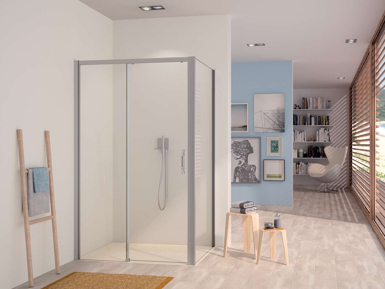 DIANA M200 Gleittür 1-teilig mit festem Segment rechts