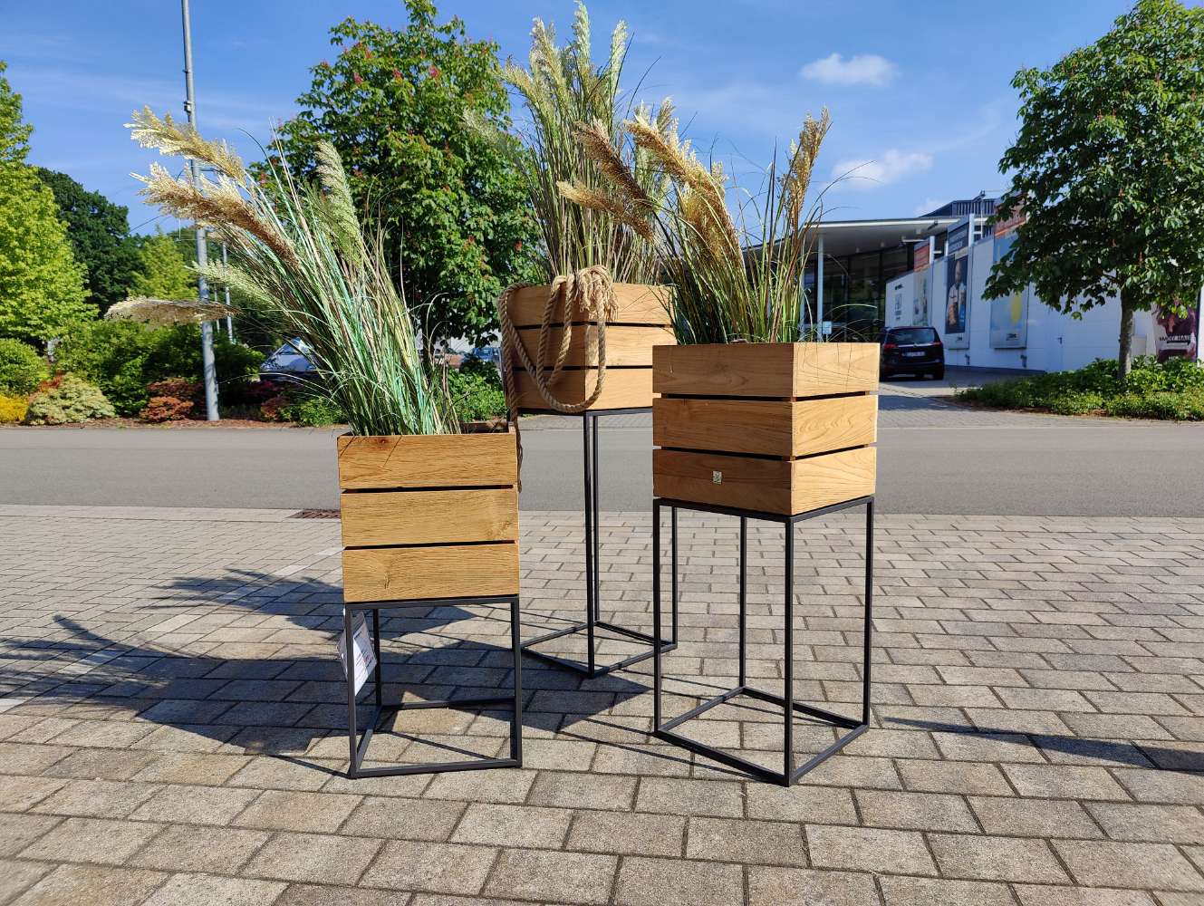 Pflanzkasten – Recycled Teak – Höhen 76 cm – Blumenkasten