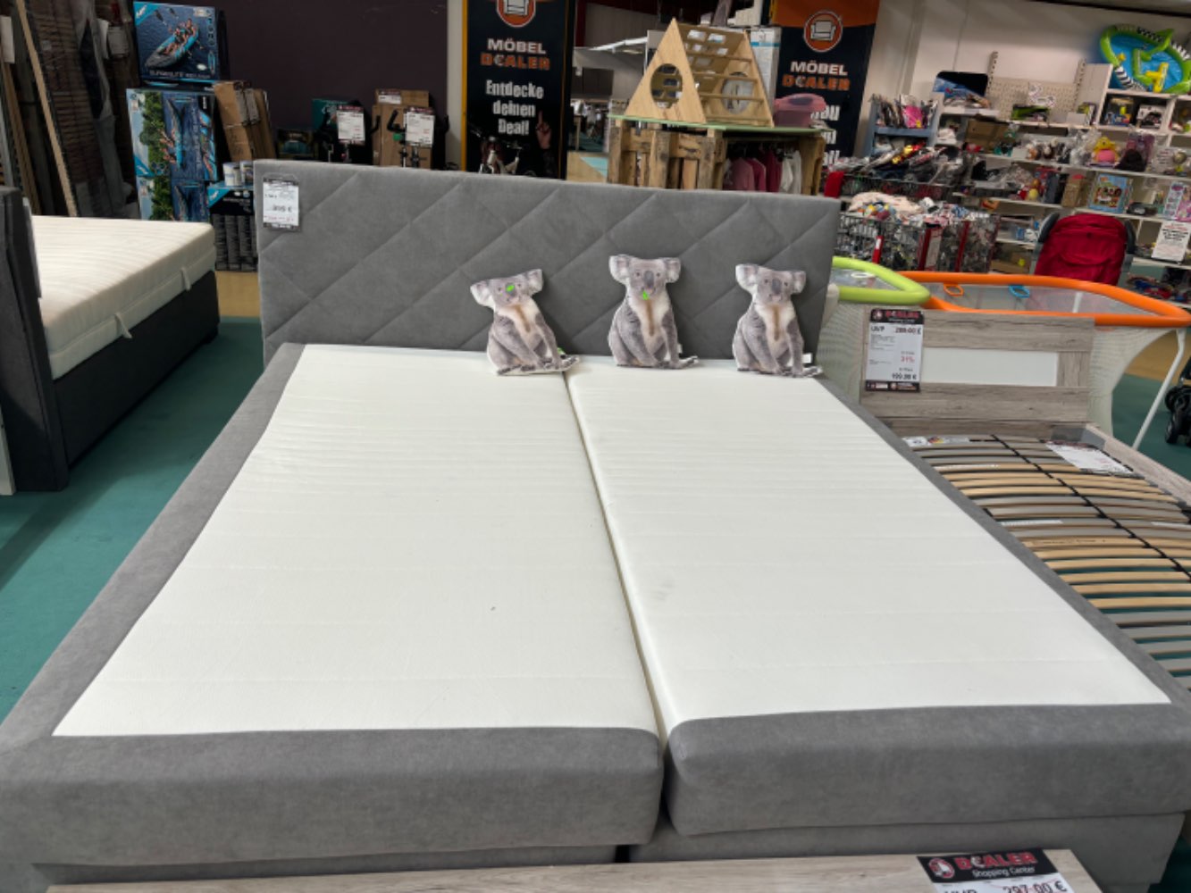 Boxspringbett / Bettkasten / Grau 180x200cm statt 1749€