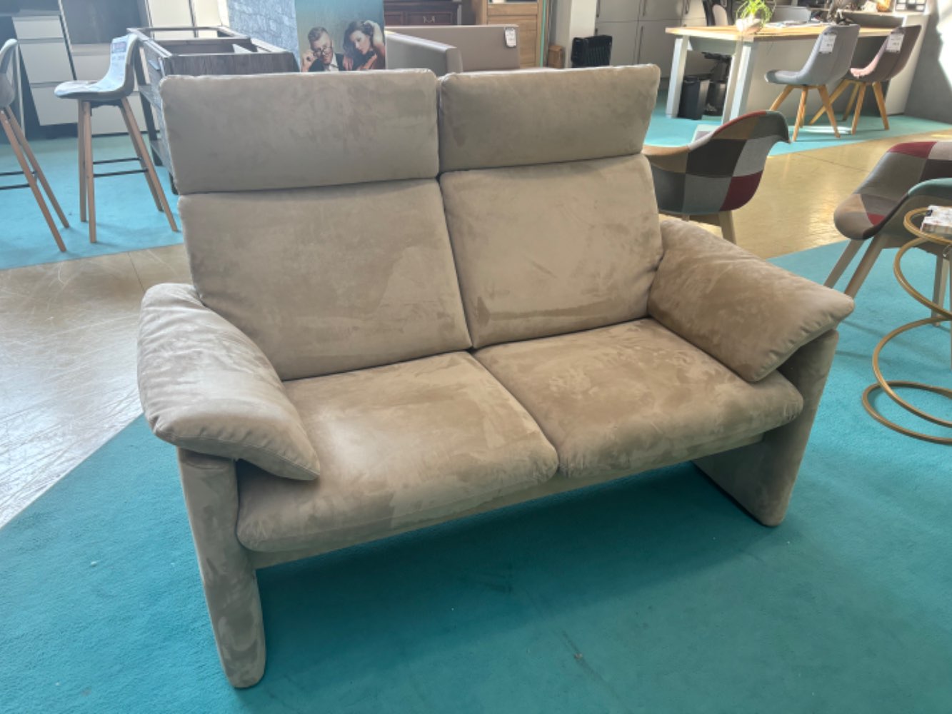 (VE)Erpo Avignon 2 Sitzer Sofa Couch beige microfaser statt 1499€
