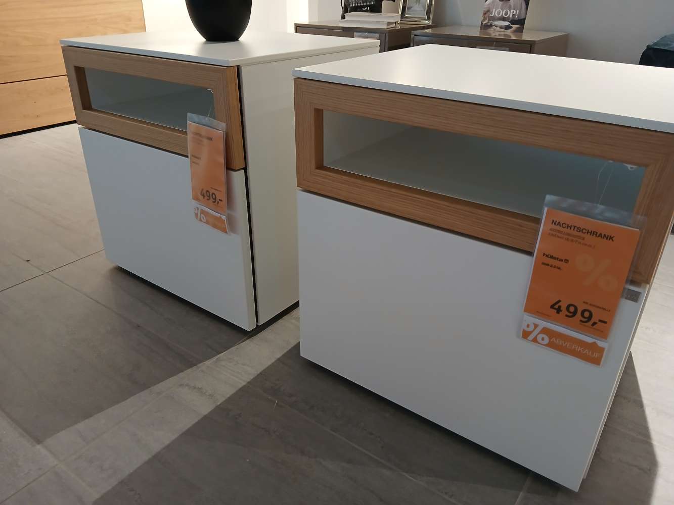 Nachtkommode 2er Set,Hülsta,  Multi, 53x53x45cm, Eiche,XXLutz