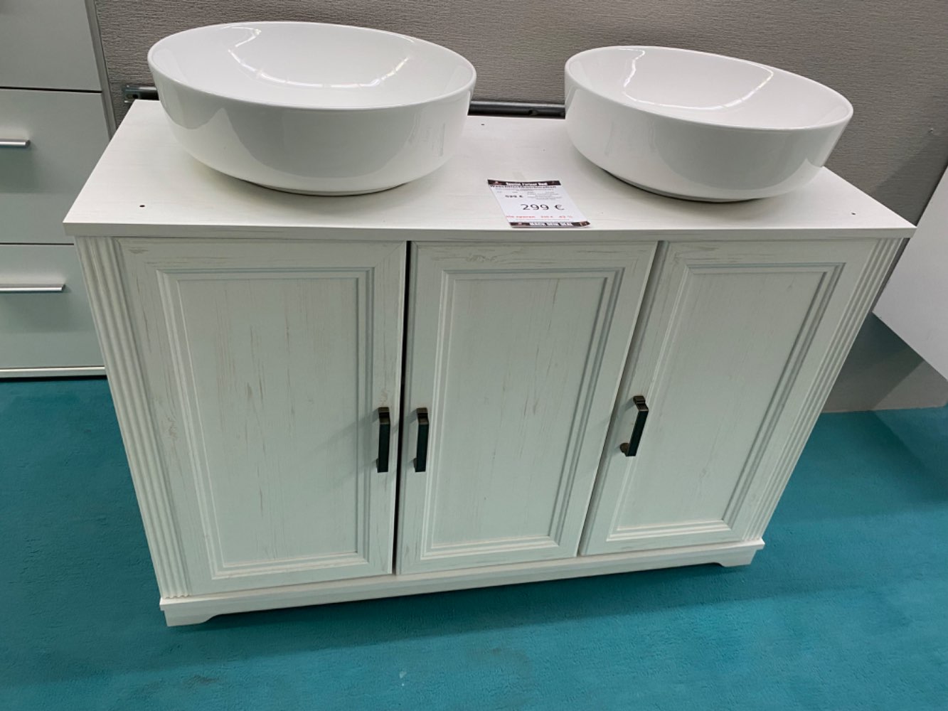 Waschtischkombination Bad Unterschrank Keramikbecken statt 529€