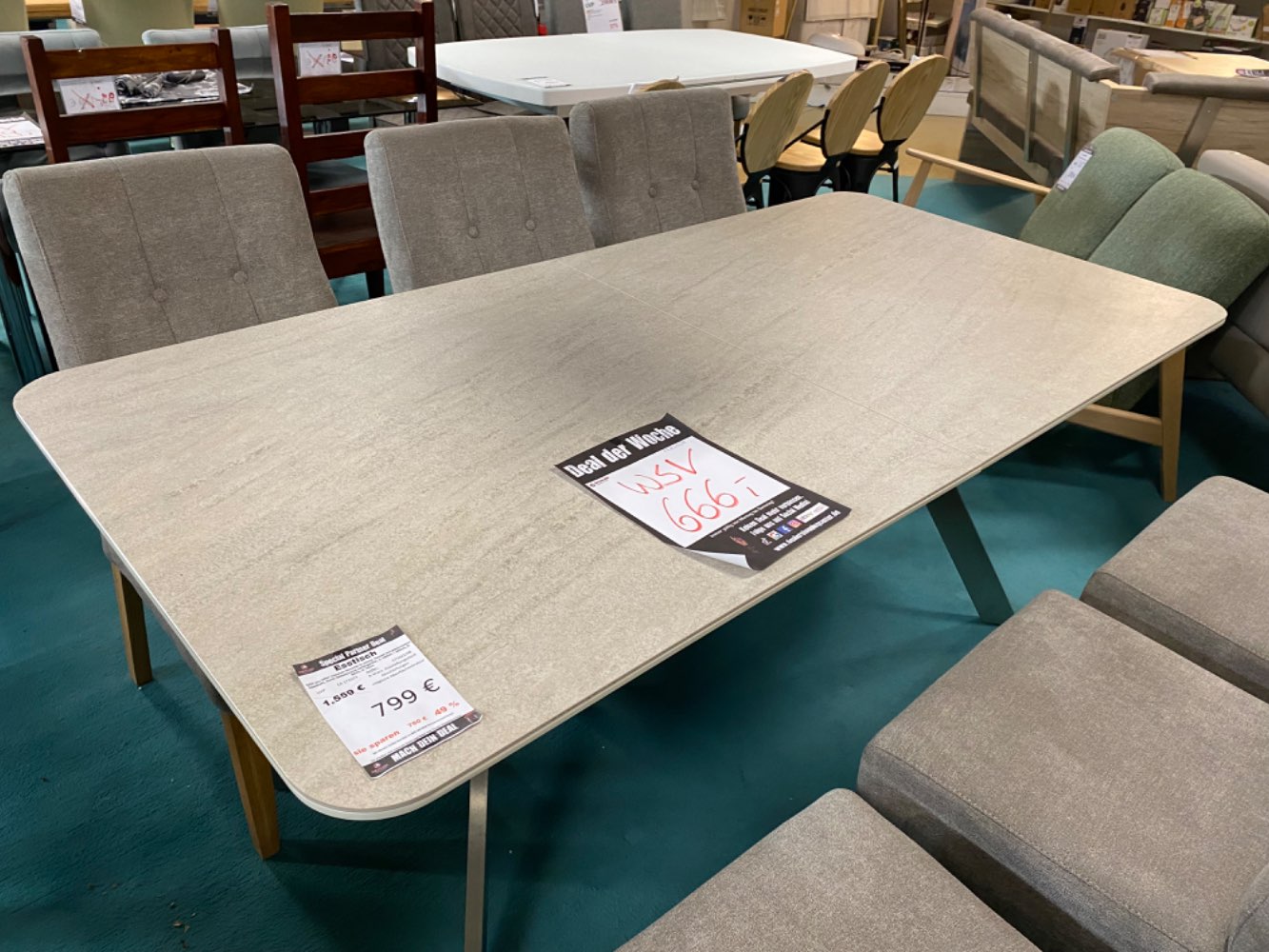 Esstisch Keramik Creme verlängerbar statt 1559€