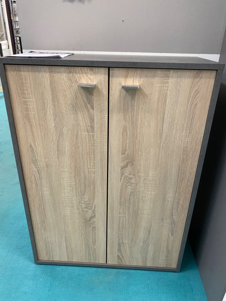 Kommode Eiche Graphit Drehtüren statt 349€