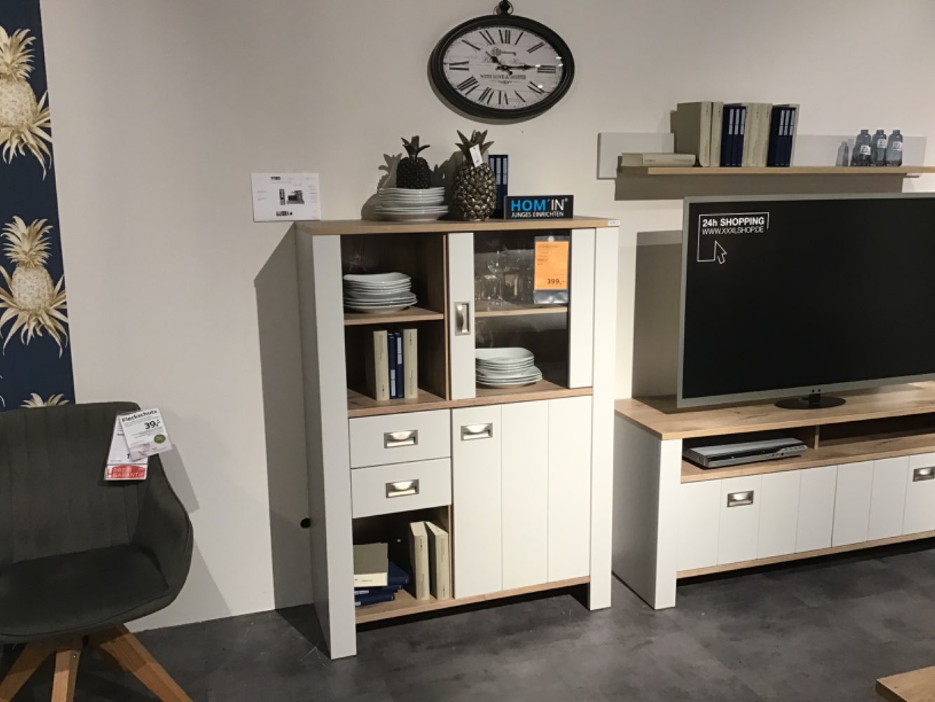 XXXLutz Ausstellungsstück Möbel Highboard Etienne Ashgrey Holz