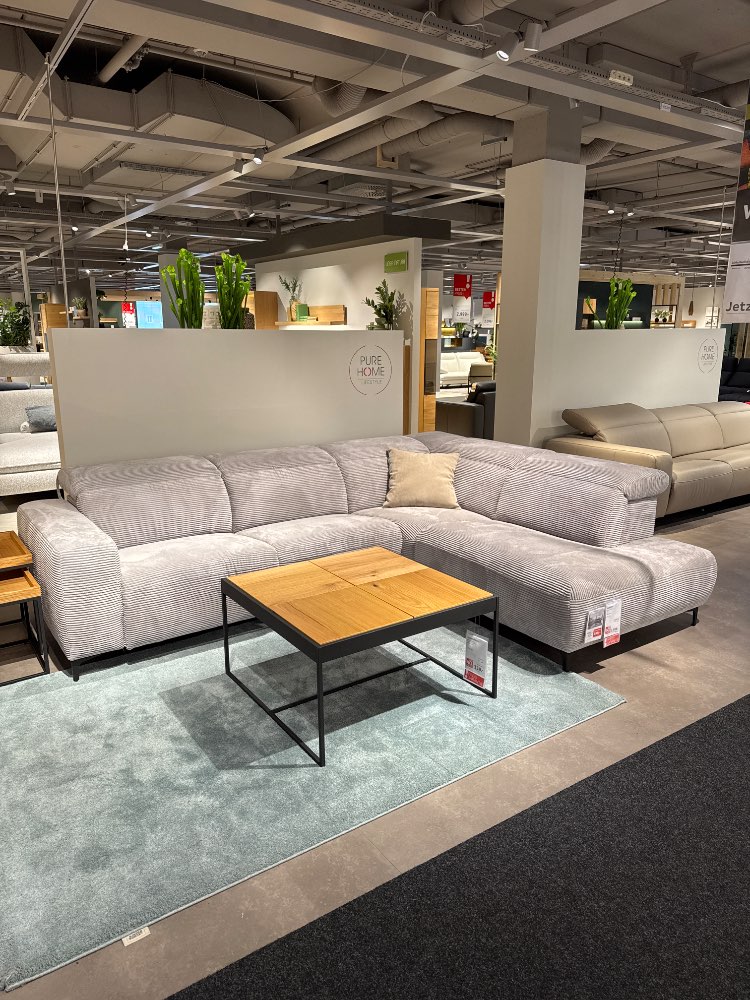 Möbel, Ecksofa 902 Exklusiv, Cord grau, 290×223, XXXLutz