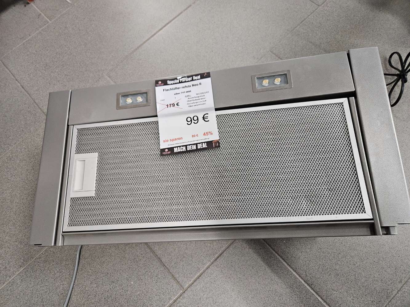 Flachlüfter Refsta Neo ll Dunstabzug statt 179€