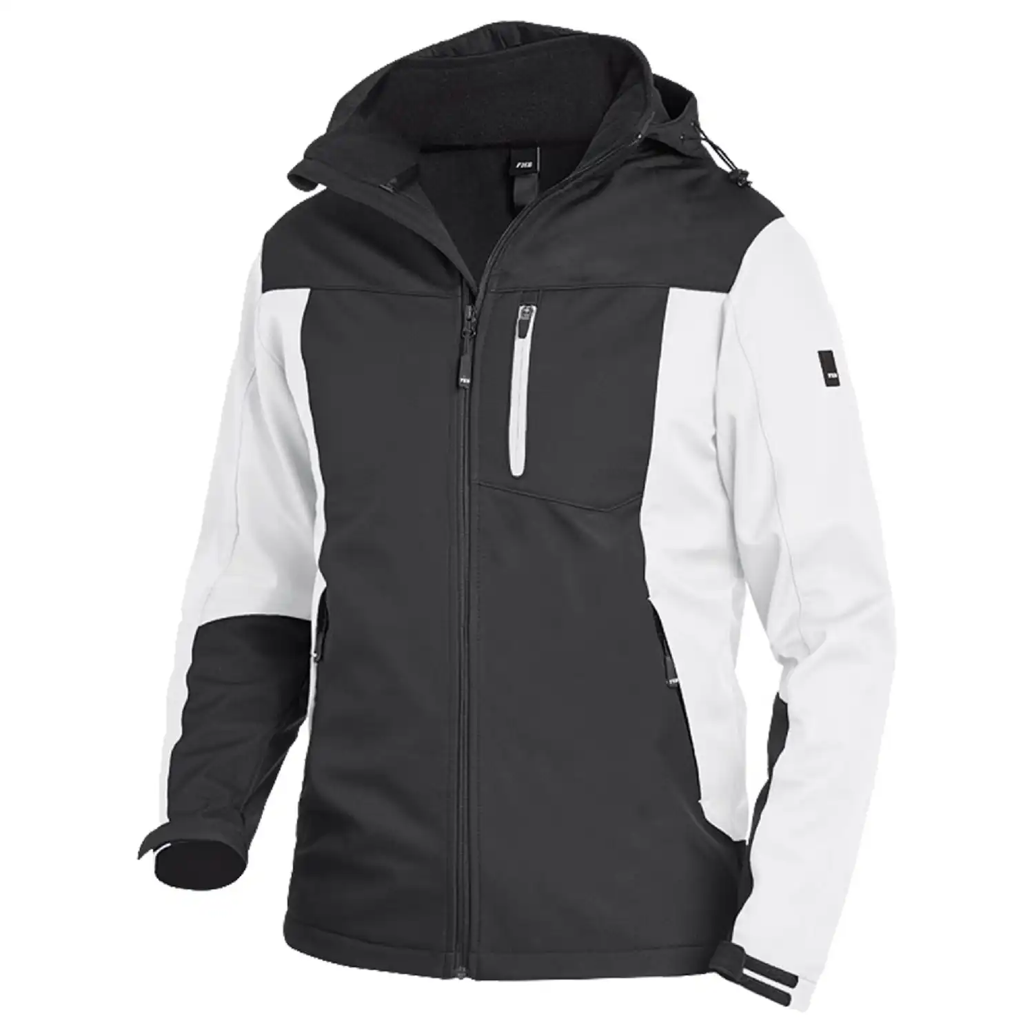 FHB JANNIK SOFTSHELL-JACKE GR. S WEIß-ANTHRAZIT 79105-1012-S