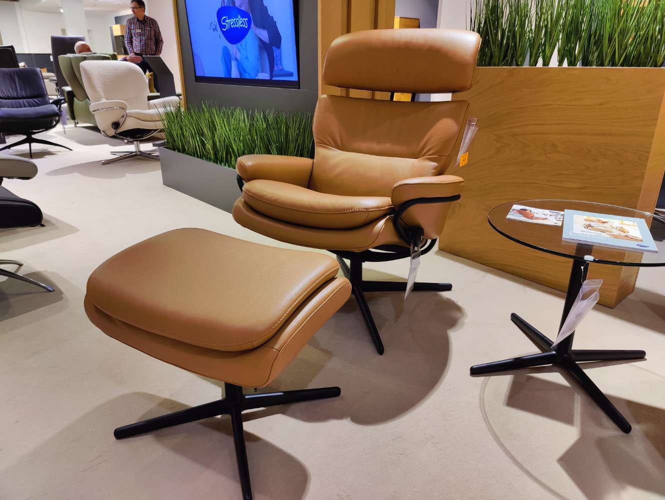 STRESSLESS – Sessel + Hocker –ROME – Cross – Relaxsessel
