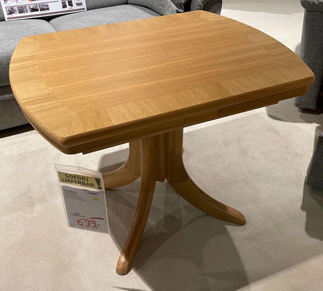 Couchtisch in Eiche Öllack, BHT ca 78(134)x60x 58-68cm ausziehbar