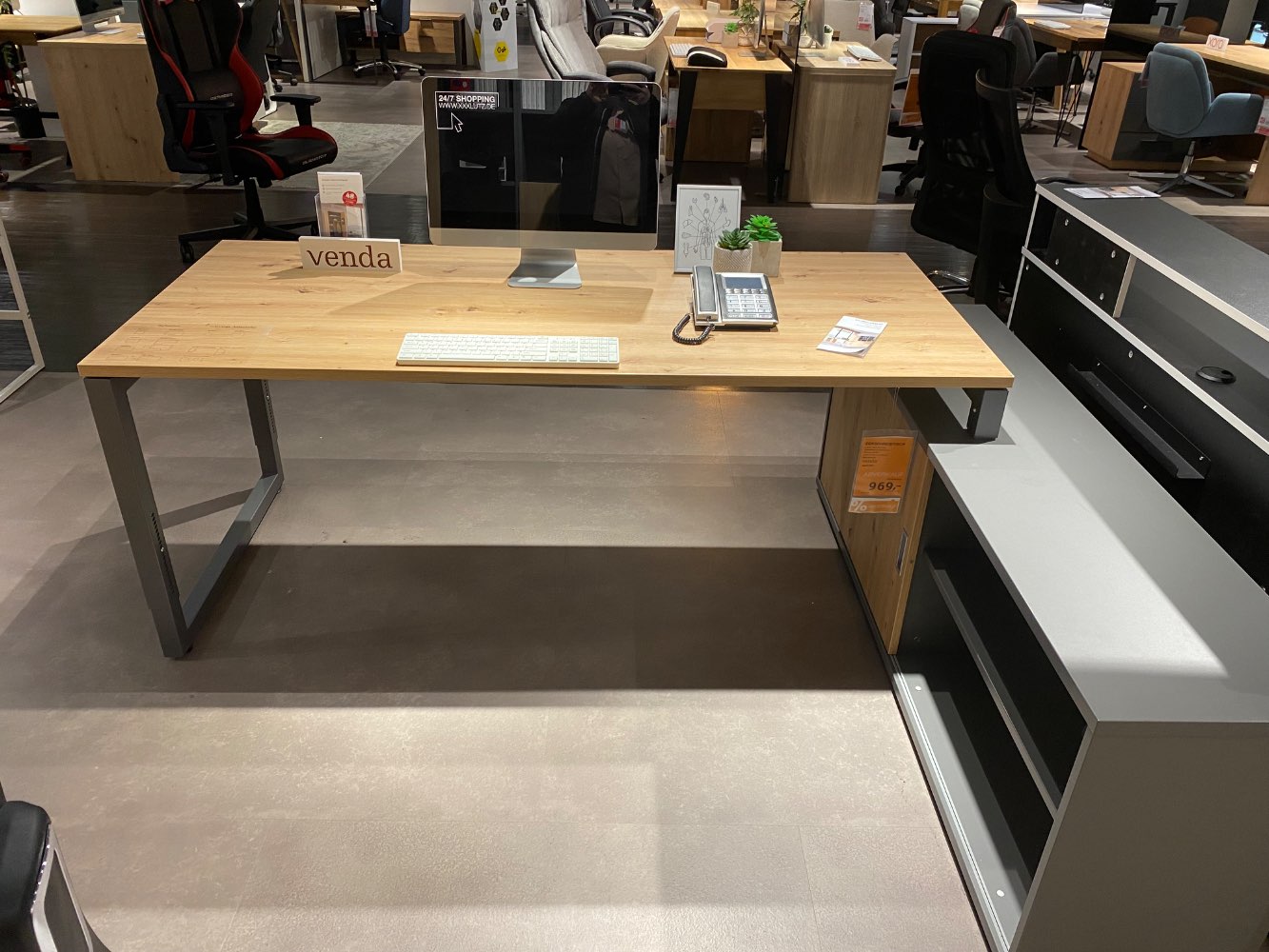 Eckschreibtisch Graphit, Asteiche XXXLutz Fellbach